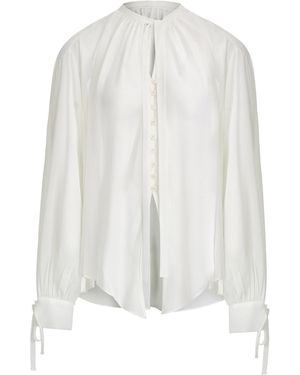 Source Unknown Veylin Chiffon Tie Cuff Top - White