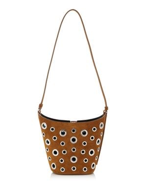 Proenza Schouler Mini Brant Suede Bucket Bag - White
