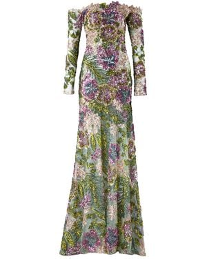 Silvia Tcherassi Rafaella Embellished Gown - Green