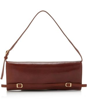 Jonathan Simkhai River East/West Leather Clutch - Brown