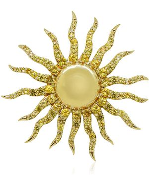 Ashna Mehta Sun 18K Sapphire Bag Charm - Metallic