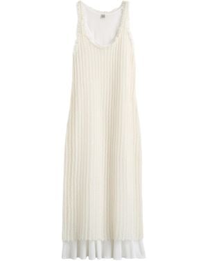 TOTEME Mohair-Blend Knit Midi Dress - White