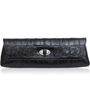 Christopher Esber Buki Embossed Clutch - Black