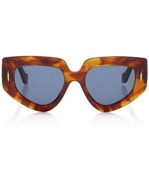 Loewe Anagram D-Frame Acetate Sunglasses - Blue