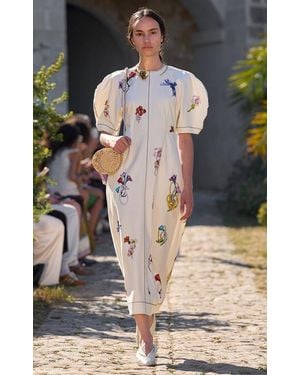 ALÉMAIS Florero Cotton Midi Dress - Black
