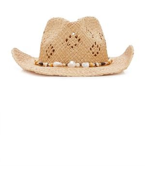 Lack of Color Sol Raffia Cowboy Hat - White