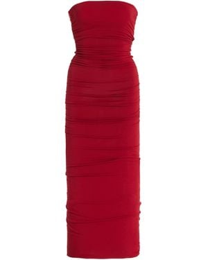 Posse Exclusive Isabela Strapless Jersey Maxi Dress - Red