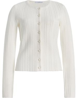 Adam Lippes Faye Jacquard Cardigan - White