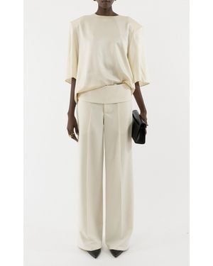 ARAKII Waist Edge Wide-Leg Pants Exclusive - Natural