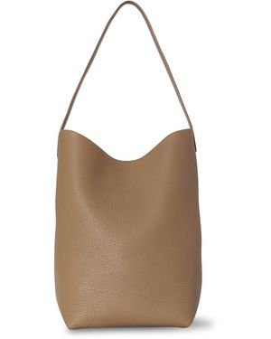 The Row Medium N/S Park Leather Tote Bag - White