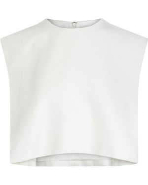 Heirlome Milagros Silk Satin Top - White