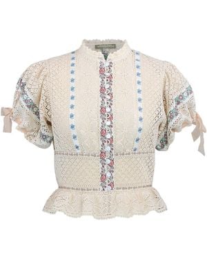 Lena Hoschek Elize Cotton Blouse - White