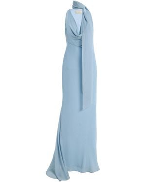 De La Vali Exclusive Sasini Georgette Maxi Dress - Blue