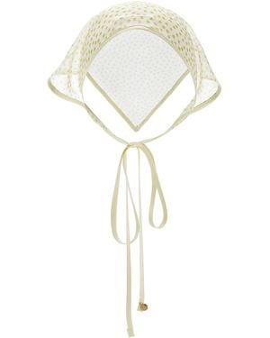 Lelet Isla Polka-Dot Silk Bandana - Green