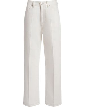 Victoria Beckham Berenice Mid-Rise Straight-Leg Cropped Jeans - White