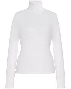 Flore Flore Dinah Cotton Turtleneck Top - White