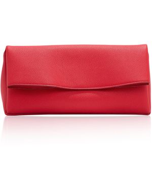Carolina Herrera Annie Leather Clutch - Red