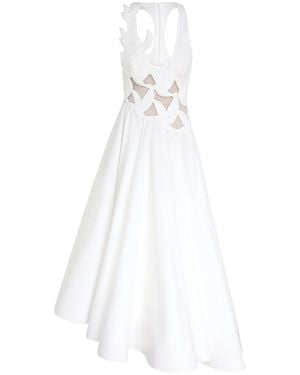 Zimmermann Luna Appliquéd Cotton Midi Dress - White