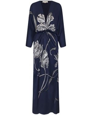 ANDRES OTALORA Olanna Printed Maxi Dress - Blue