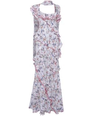 midi fuchsia dress The Elaris Floral Button-Up Midi Dress in Fuchsia + Orange Multi Small