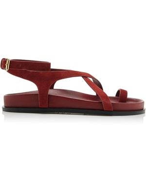 A.Emery Jalen Slim Suede Sandals - Red
