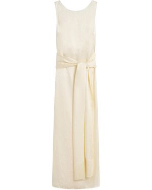 Posse Marcella Open-Back Silk-Blend Gown - White