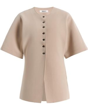 Birrot Lay3 Half-Sleeve Top - Natural