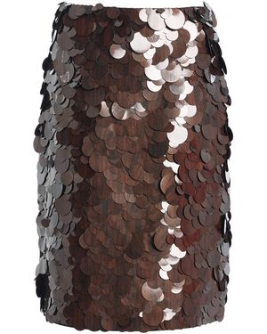 Michael Kors Wool Sequined Midi Skirt - Brown