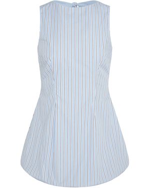 Onia Fitted Boatneck Bubble Mini Dress - Blue