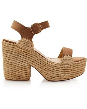 Gabriela Hearst Sardis Suede-Trimmed Sandals Sandal - Natural