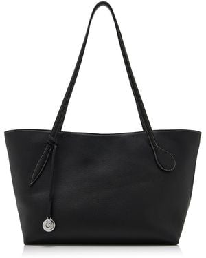 Liffner Sprout Leather Midi Tote - Black