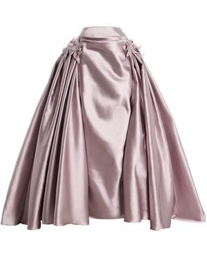 Wiederhoeft Stargazer Beaded Silk-Mikado Ball Skirt - Pink