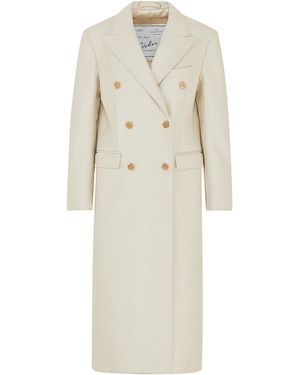 Giuliva Heritage The Cindy Wool-Herringbone Coat - Natural