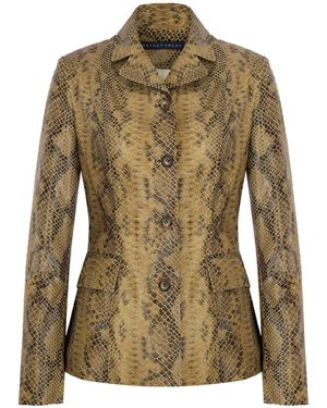 Zeynep Arcay Vintage Leather Jacket - Green