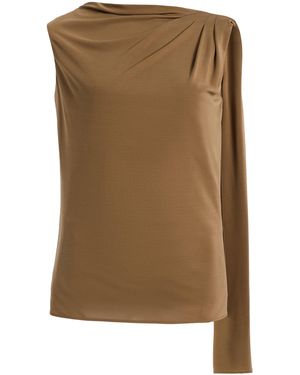 Kallmeyer Floriana Draped Top - Brown