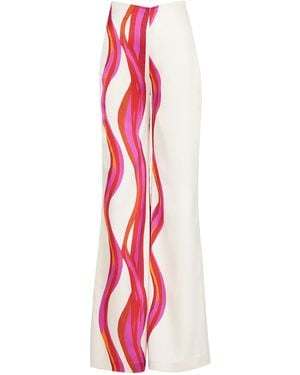Silvia Tcherassi Andie Silk Wide-leg Pants - Red