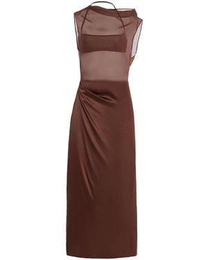 SIR. Luca Silk Gown - Brown
