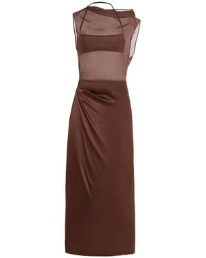 SIR. Luca Silk Gown - Brown
