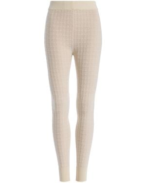 CORDOVA Soleil Cable-Knit Merino Wool Leggings - Natural