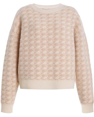Zankov Karolina Wool-Cashmere Jacquard Sweater - Natural
