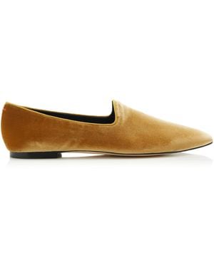 Aeyde Vanna Velvet Loafers - Yellow