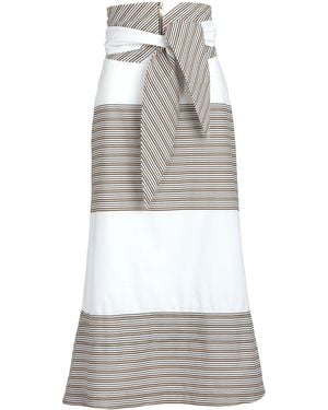 Silvia Tcherassi Lyla Cotton Maxi Skirt - Gray