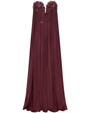 LEO LIN Dahlia Petal Chiffon Gown - Purple