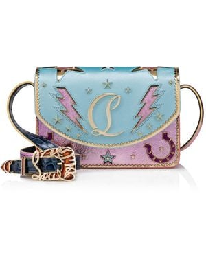 Christian Louboutin Giddy Small Embellished Leather Bag - Blue