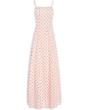 Posse Paloma Polka-Dot Cotton Maxi Dress - Pink