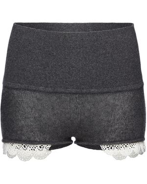 Magda Butrym Knit Cashmere Shorts - Black