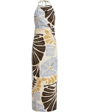 SIR. Lola Linen Maxi Dress - Metallic