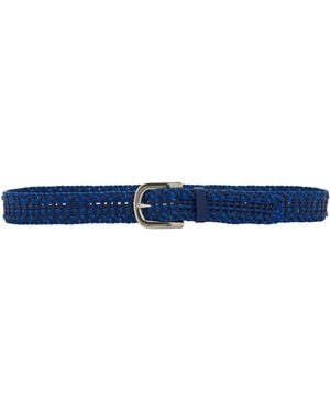 Gabriela Hearst Sam Woven Leather Belt - Blue