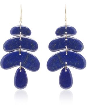Ten Thousand Things Small Totem 18K Lapis Earrings - Blue