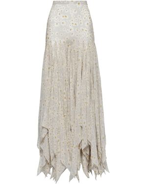 Altuzarra Prince Silk Floral Maxi Skirt - White